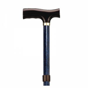 Adjustable Folding Walking Stick Blue