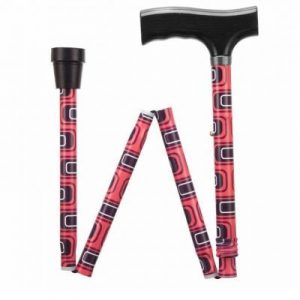 Adjustable Folding Walking Stick Swirl