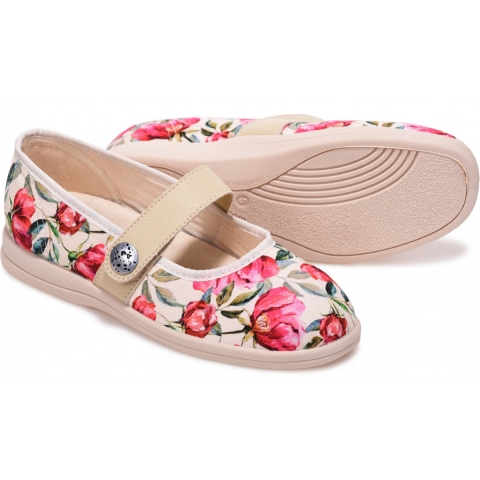 Comfortable Canvas Shoe with Velcro Strap - Koryl - Prime Comfort Grantham