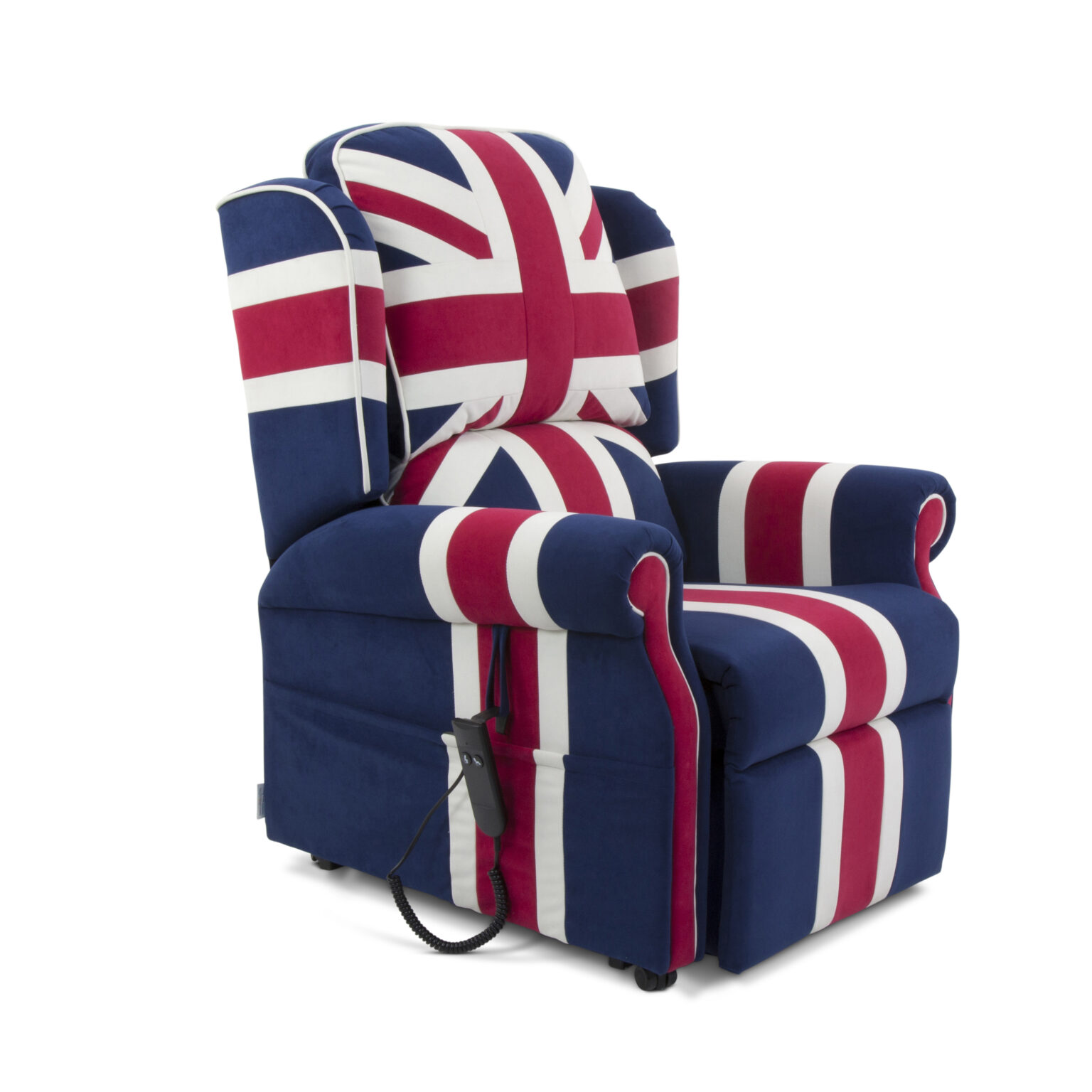 Union Jack Print Riser Recliner Prime Comfort Grantham